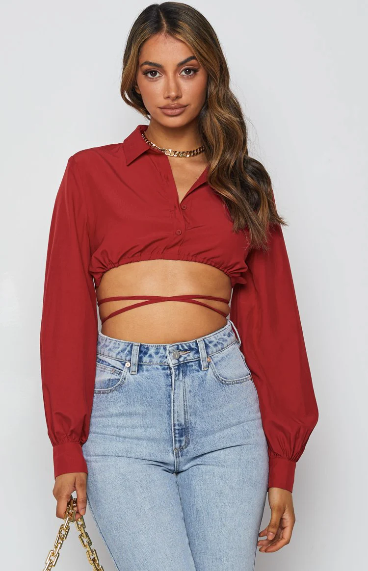 Saddle Up Crop Red
