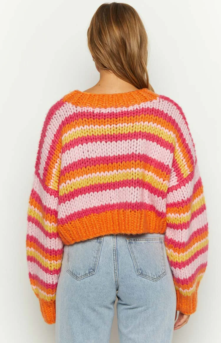Belmont Pink Stripe Sweater
