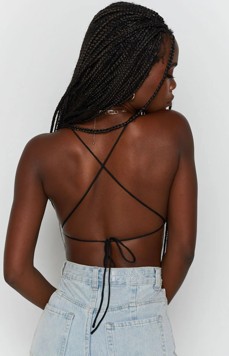 Lioness Born To Be Wild Crop Top Black