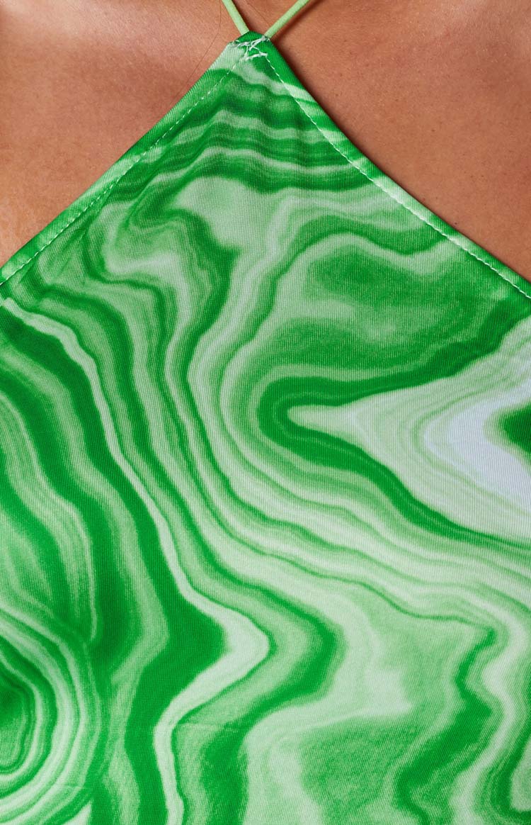 Kendall Swirl Mini Dress Green