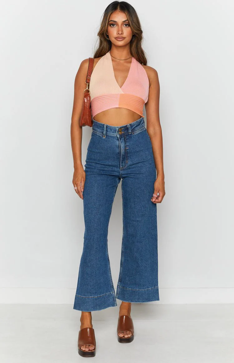 Kallie Halter Neck Top Pink