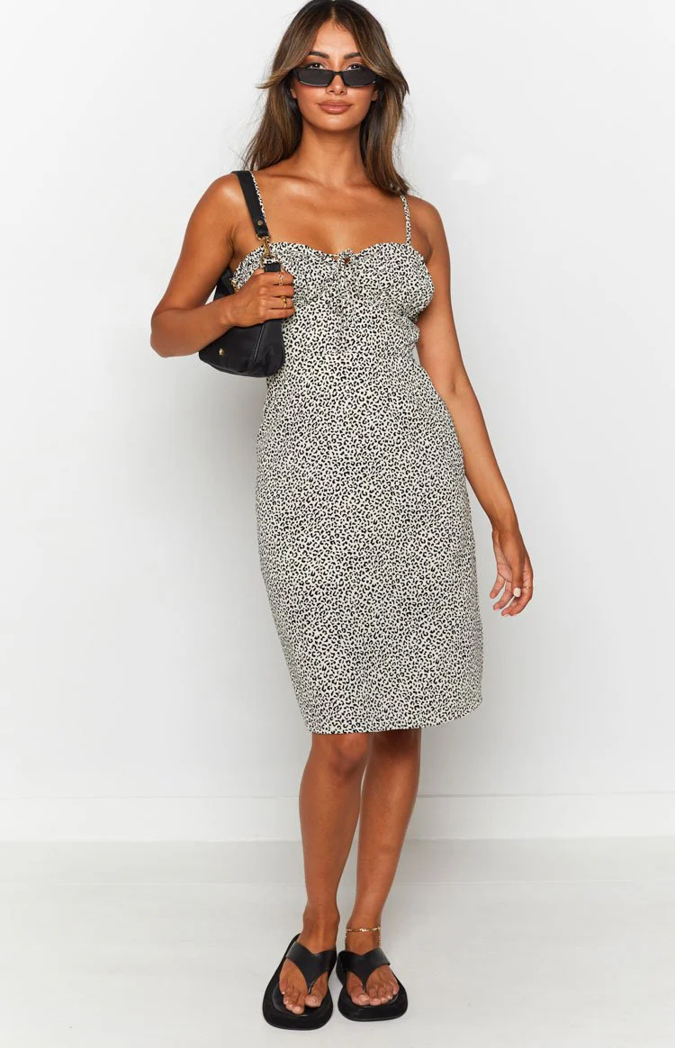 Love Me Tender Twist Dress Animal