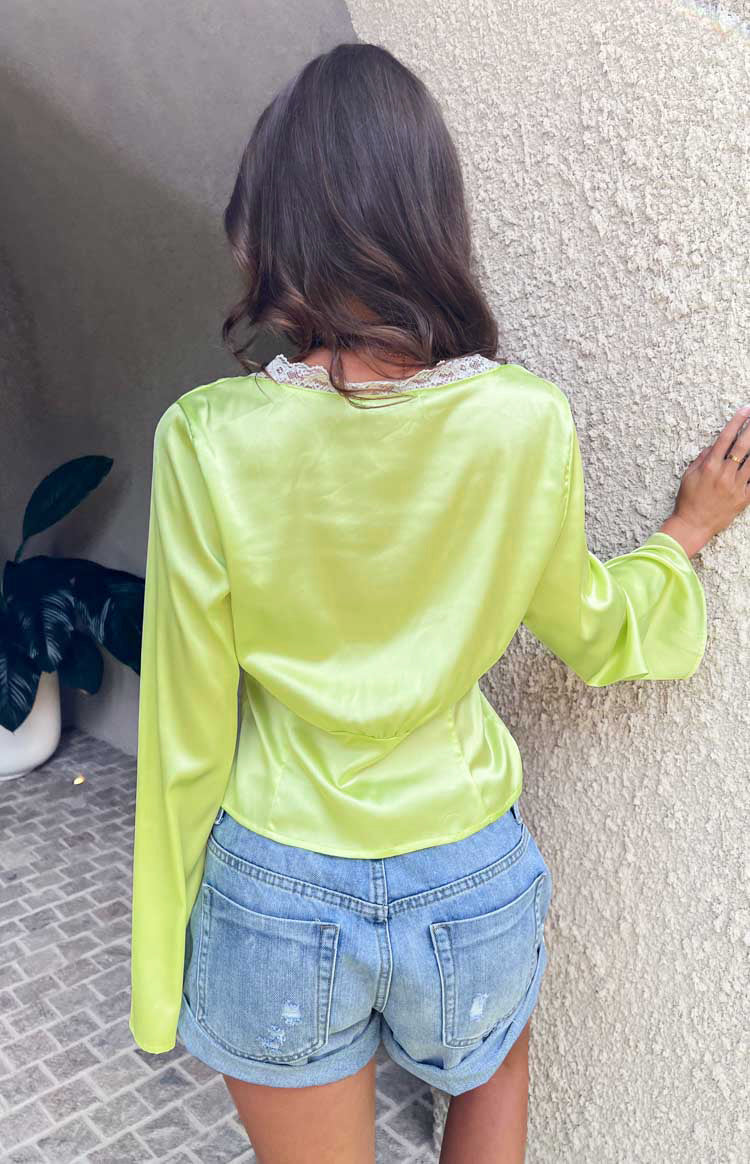 Kamala Lime Green Long Sleeve Top