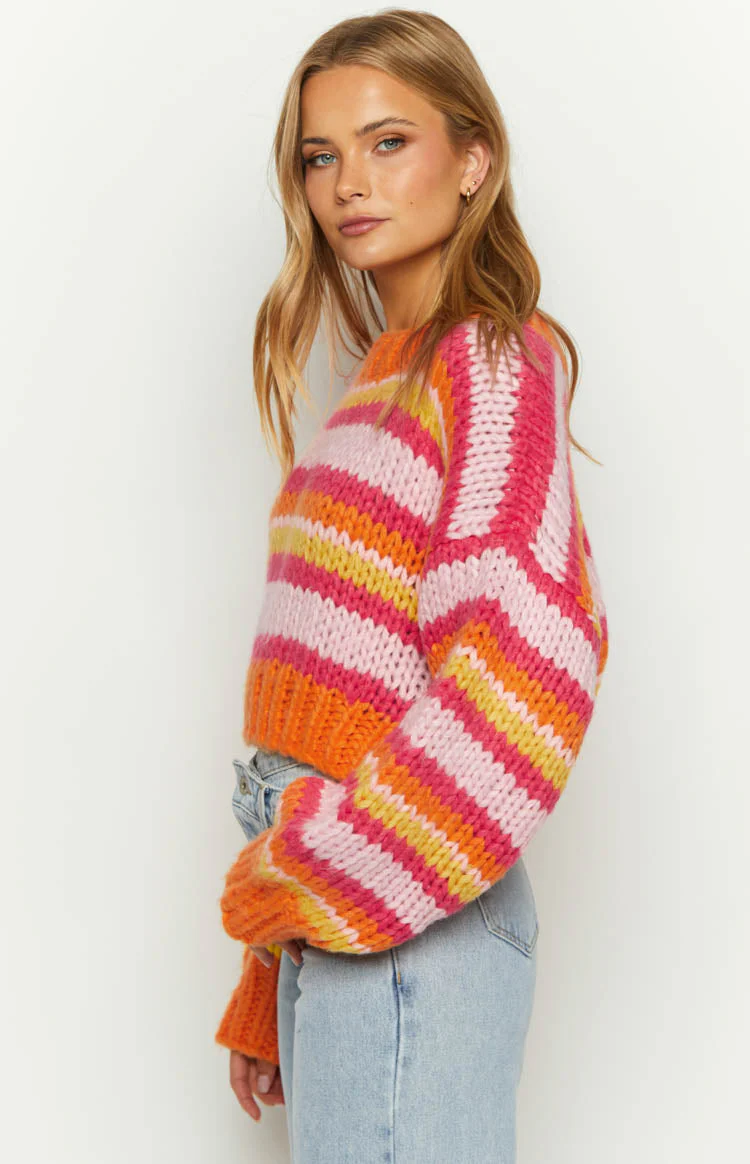 Belmont Pink Stripe Sweater