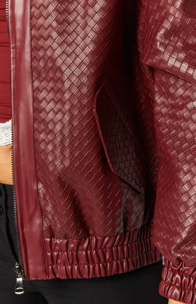 Lioness Kenny Burgundy Bomber Jacket