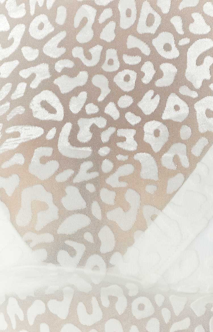 Monica Cream Print Crop Top