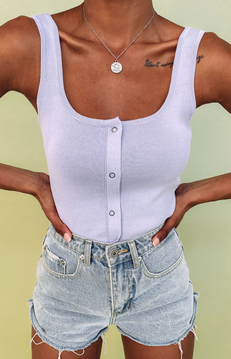 Mariah Stud Top Lilac