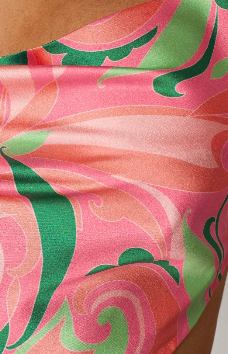 Ingrid Red Print Halter Top