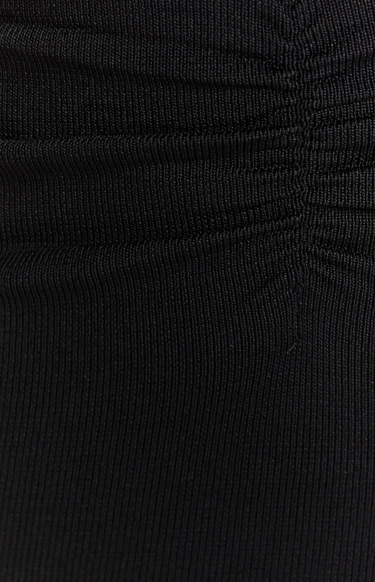 Sara Black Knit Midi Skirt