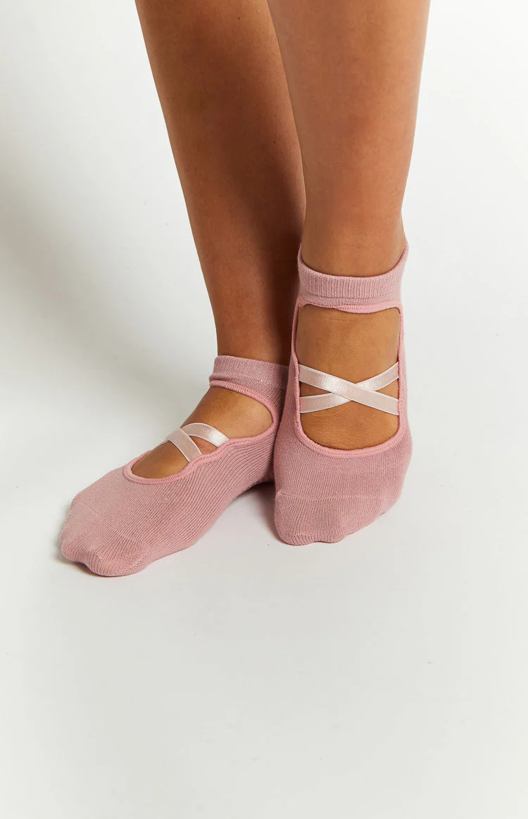 Elysia Pink Yoga Socks Two Pack
