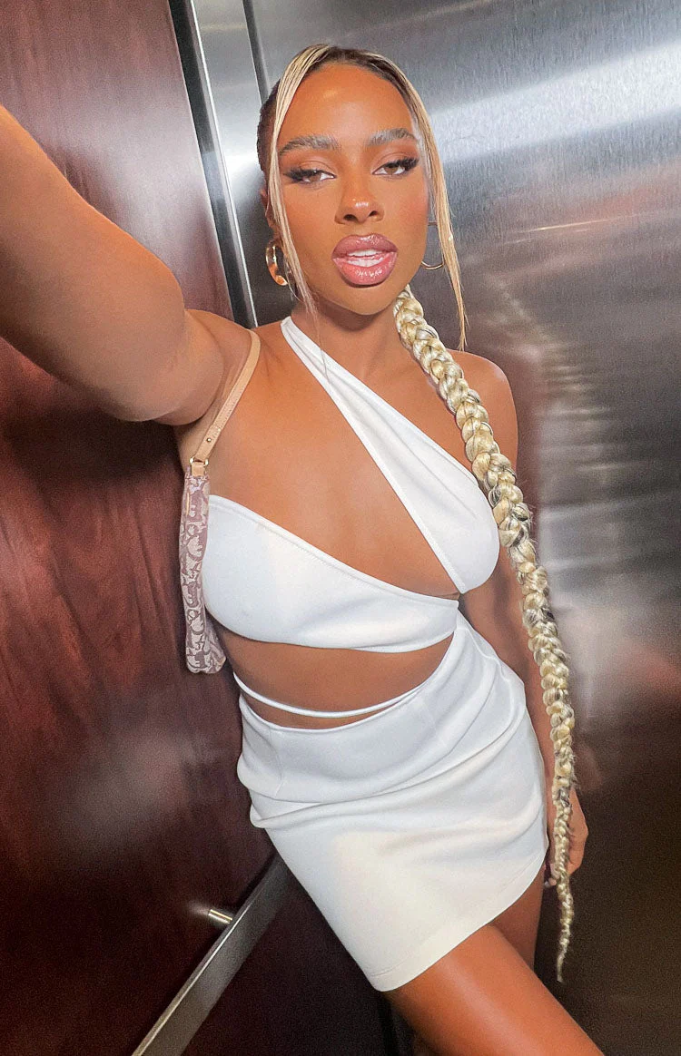 Santorini White Mini Dress