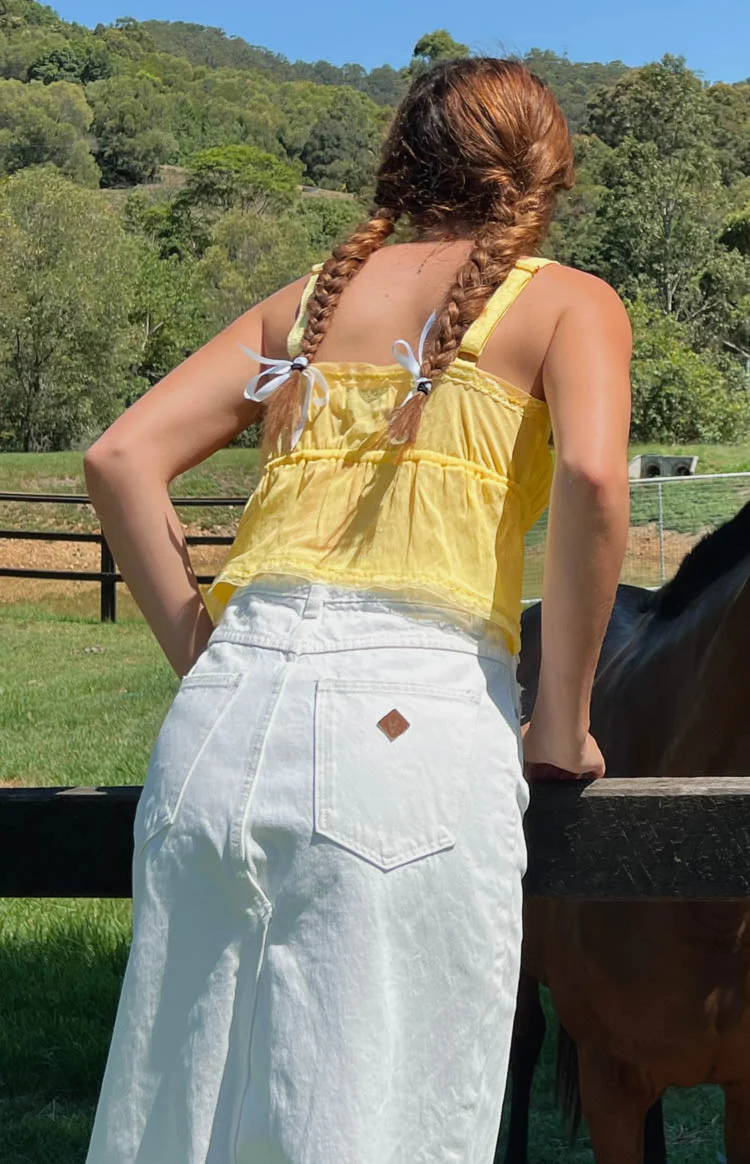 Frankie Yellow Crop Top