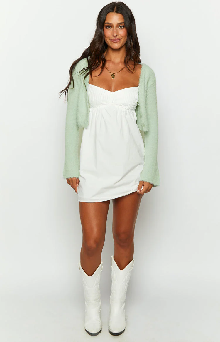 Shelly Sage Fluffy Knit Sweater