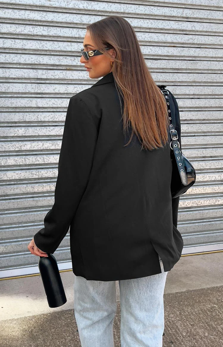 Logan Black Oversized Blazer