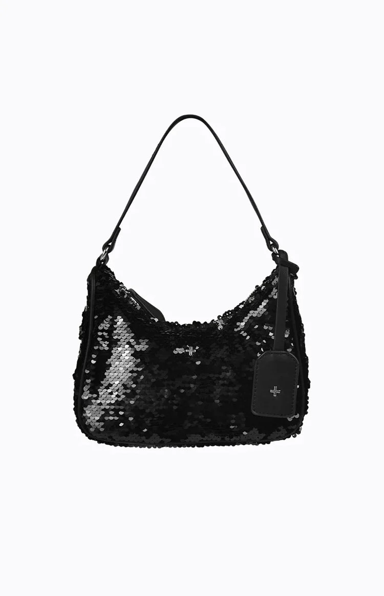 Peta & Jain Niah Black Sequin Shoulder Bag