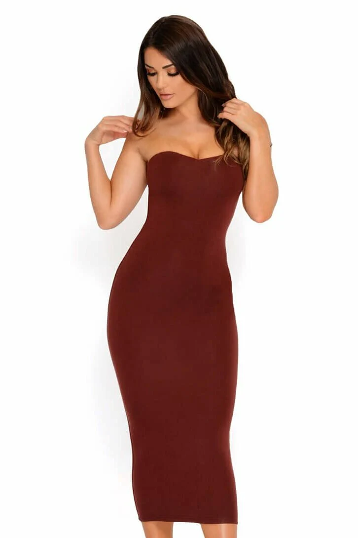 Keep Me Sweet Double Layered Midi Dress in Wine