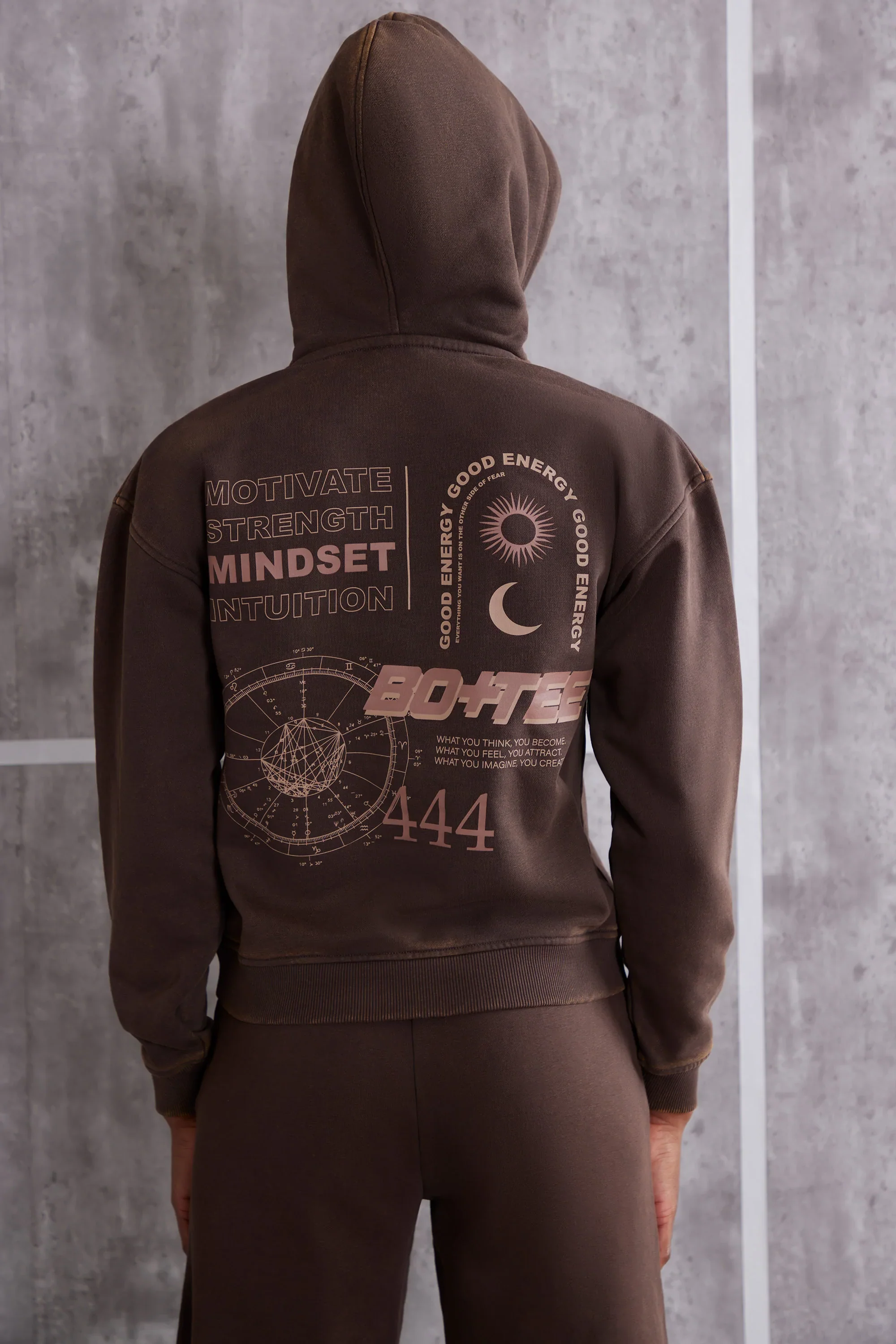 Hooded Sweatshirt in Brown