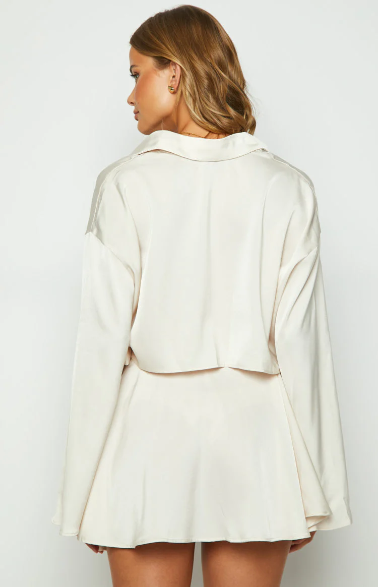 Johnston Cream Satin Shirt