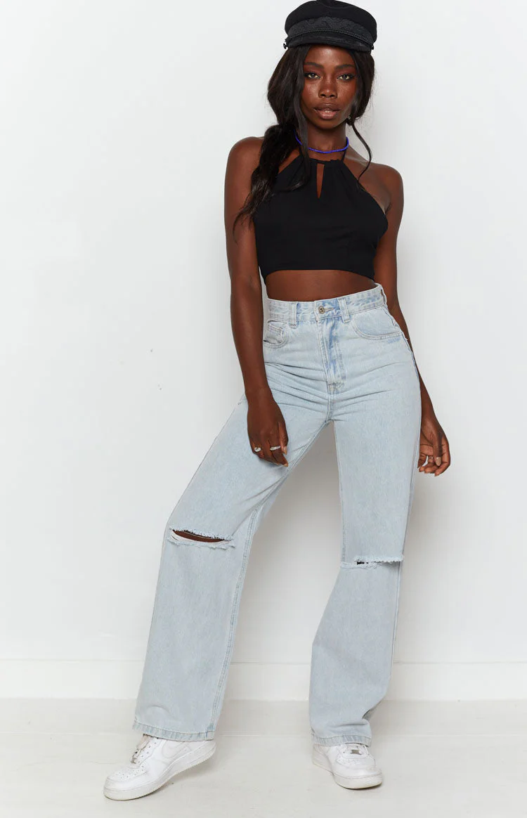 Long Island Crop Top Black