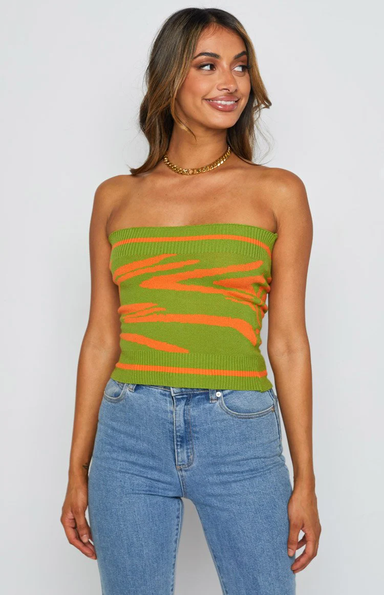 Free Fall Crop Top Green