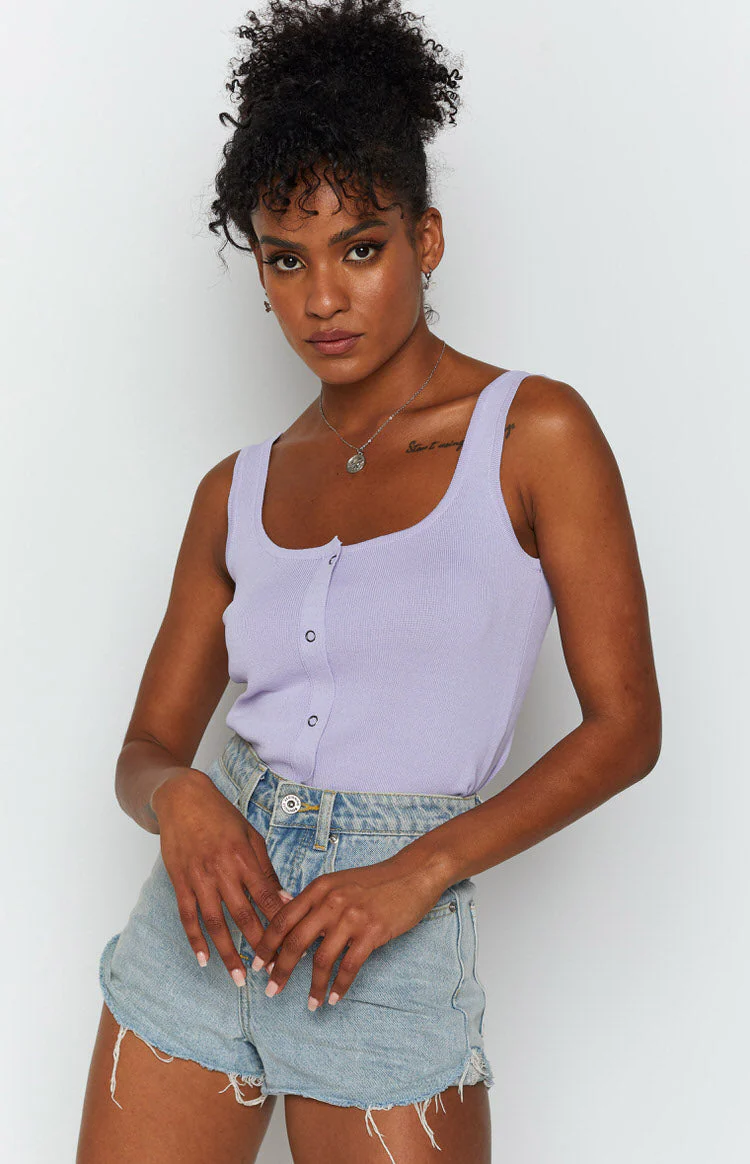 Mariah Stud Top Lilac