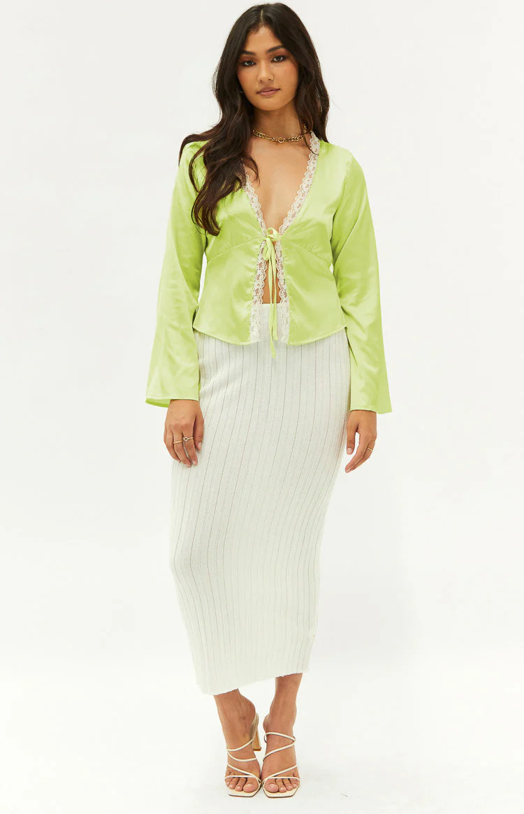 Kamala Lime Green Long Sleeve Top