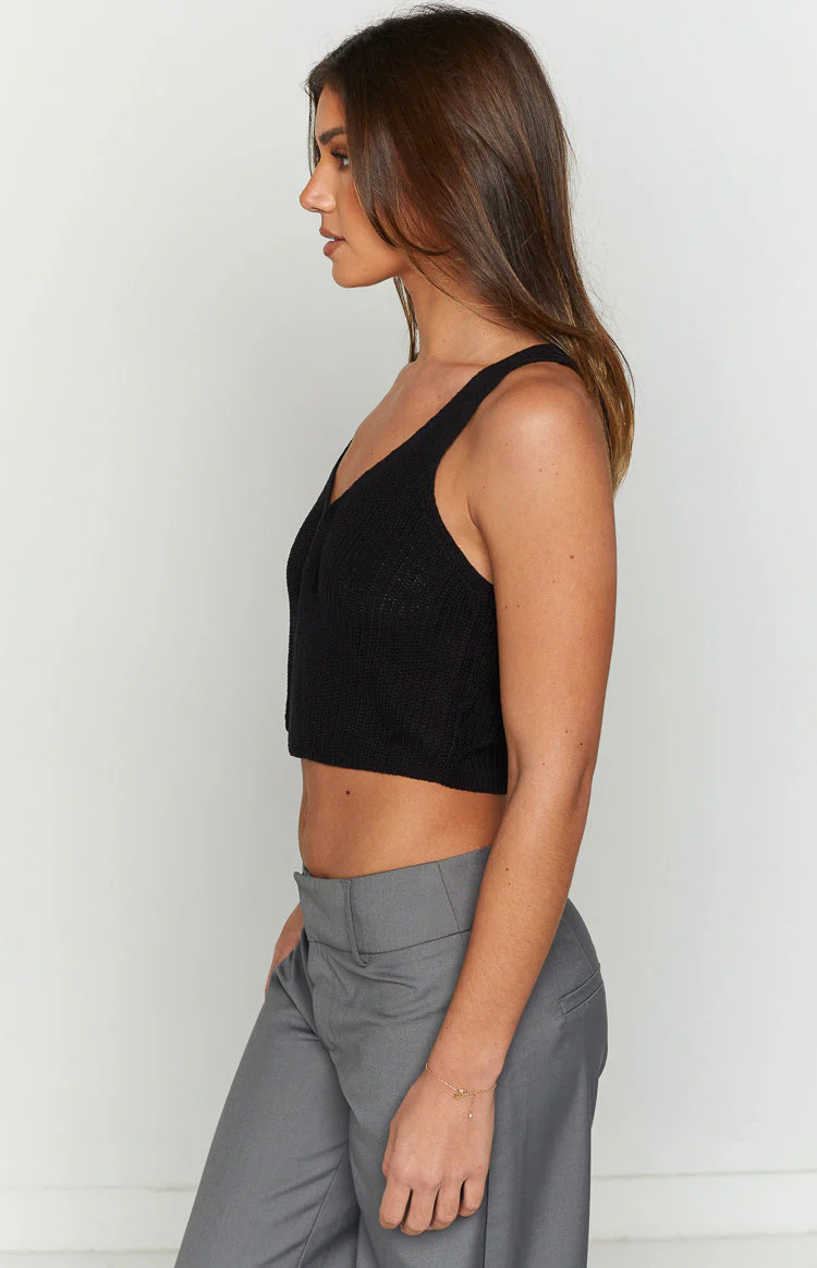 Ferrerah Black Ribbed Vest