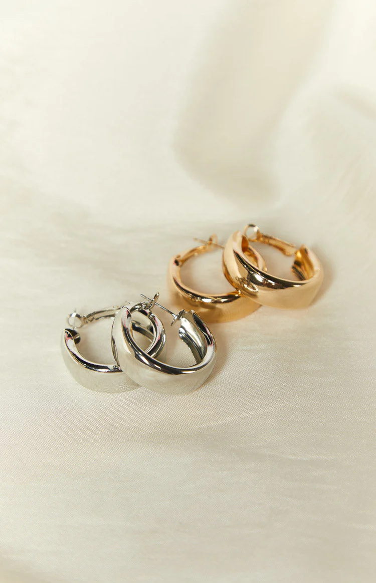 Rudy Silver And Gold Hoop Earrings 2 Pack