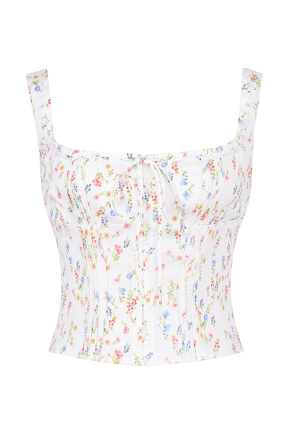 Chicca White Posy Print Top