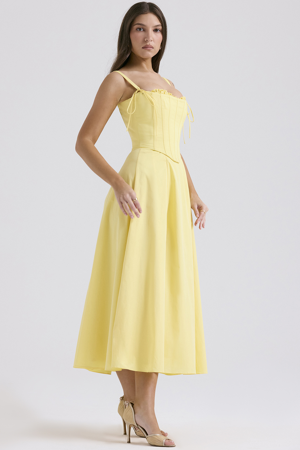 Clarabelle Sunshine Cotton Midi Sundress