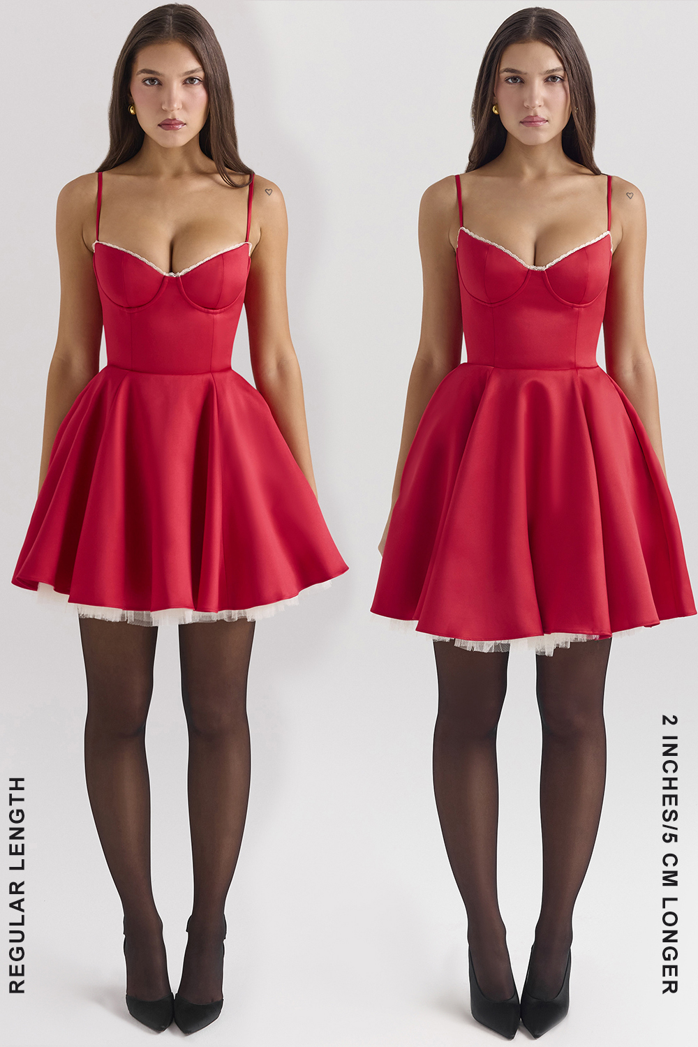 Minimoiselle Holly Red Satin Tulle Mini Dress