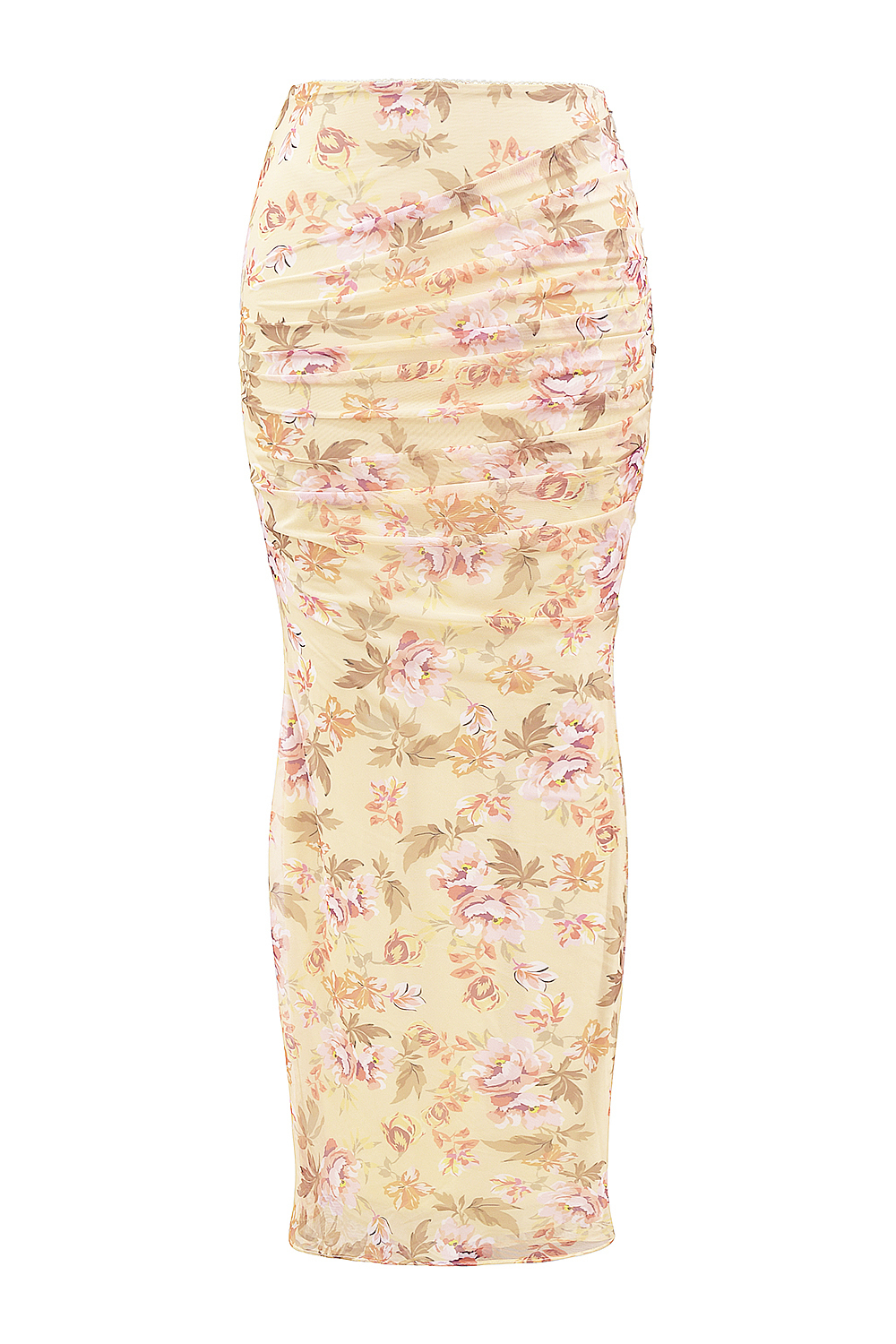 Cassidy Honeyflower Print Fluted Hem Maxi Skirt