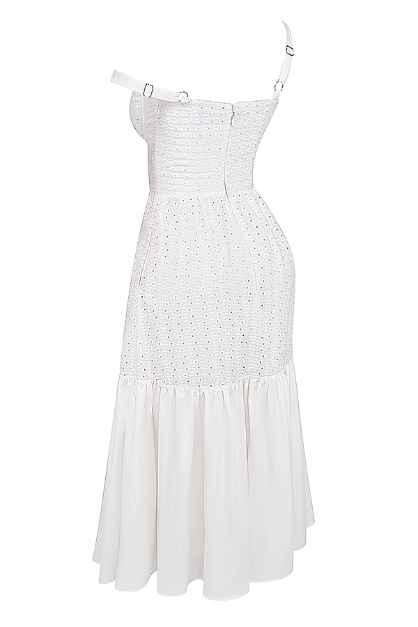 Elia White Broderie Anglaise Midi Sundress