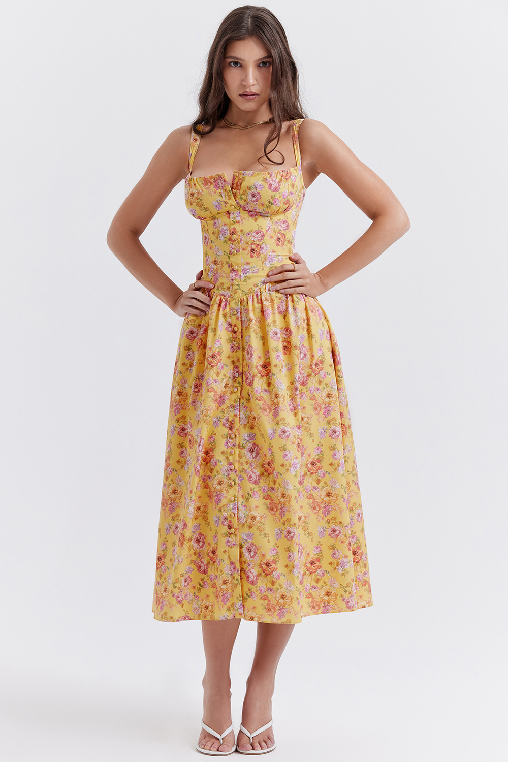 Tatiana Butter Print Midi Sundress
