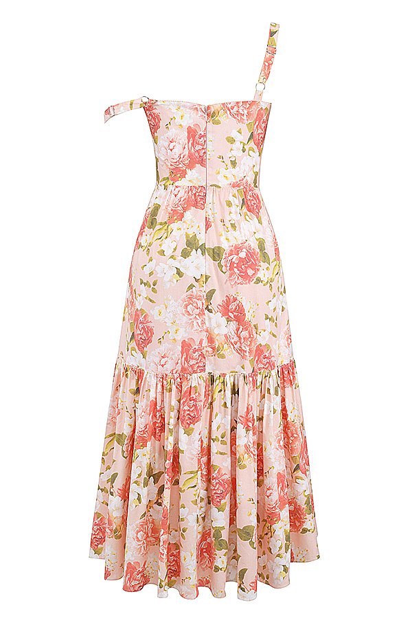 Elia Pink Peony Print Cotton Midi Sundress