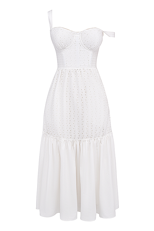 Elia White Broderie Anglaise Midi Sundress