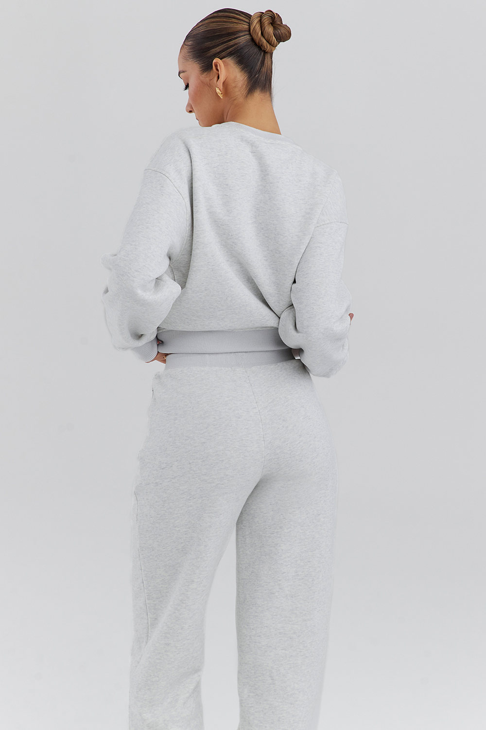 Haze Light Grey Marl Crew Neck Sweatshirt