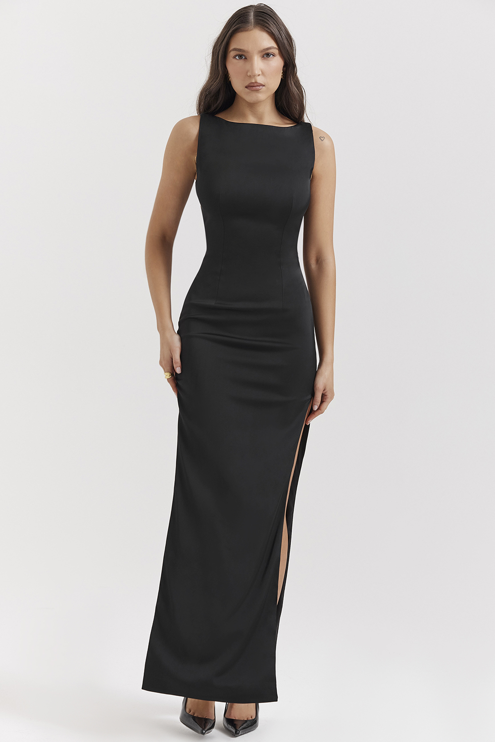 Filomena Black Maxi Dress