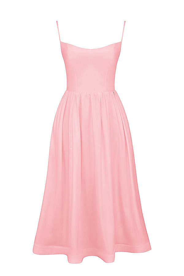 Lolita Rose Pink Cotton Corset Sundress