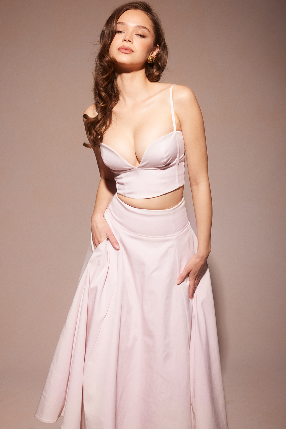 Pabla Ballerina Pink Cropped Bralette Top