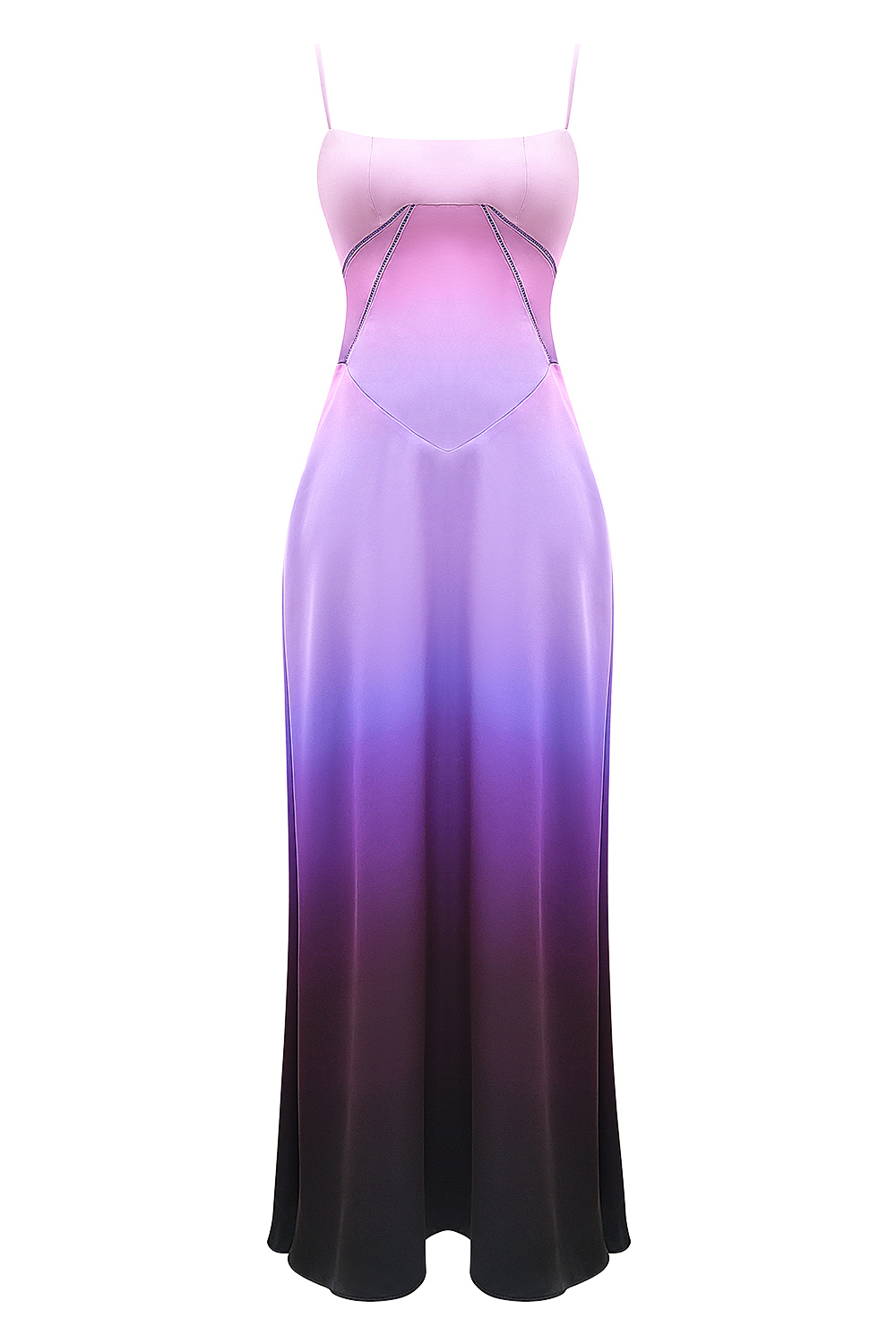 Anabella Ombre Print Lace Up Maxi Dress