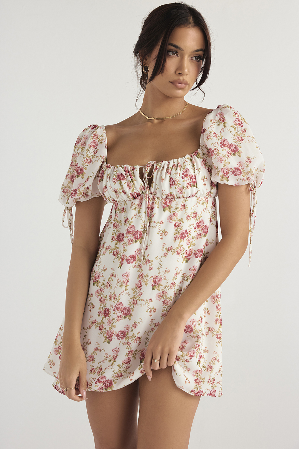 Princess Rose Print Mini Dress - SALE