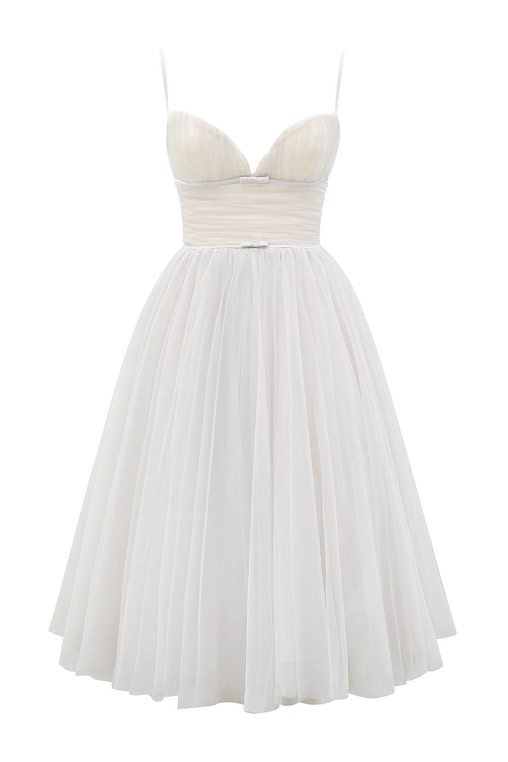 Countess French Dove Tulle Midi Dress - SALE