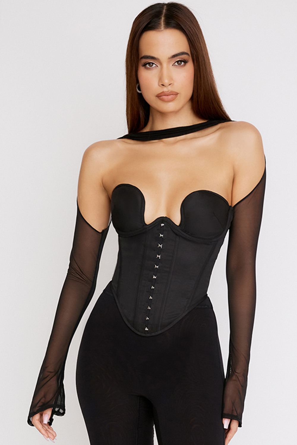 Mina Black Structured Corset