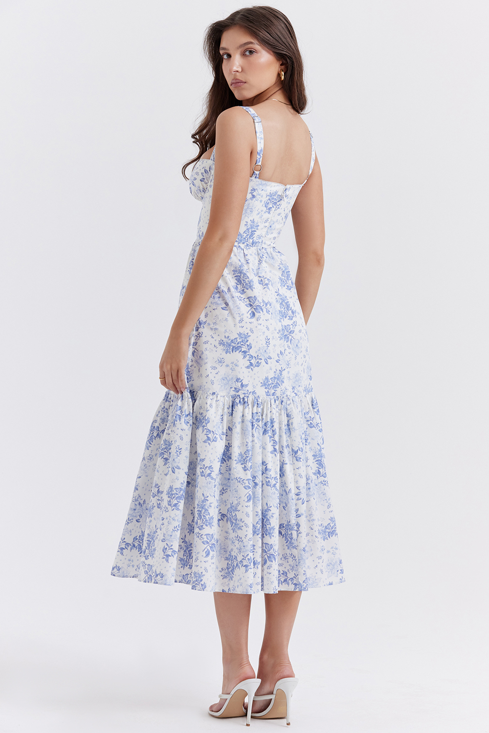 Elia Blue Print Midi Sundress