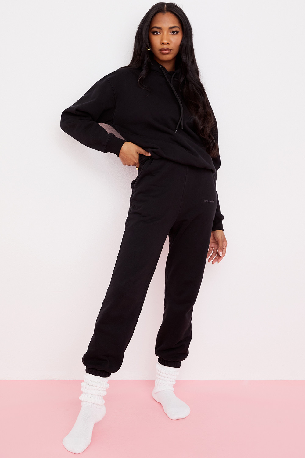 Halo Ink Cotton Fleece-Back Oversized Hoodie