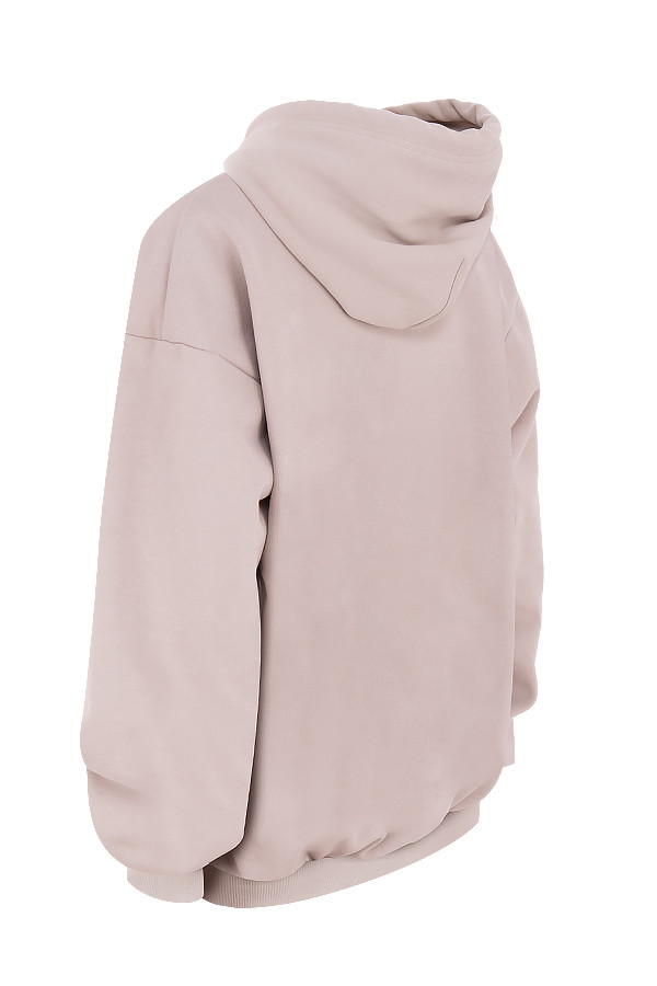 Halo Stone Cotton Fleece-Back Oversized Hoodie