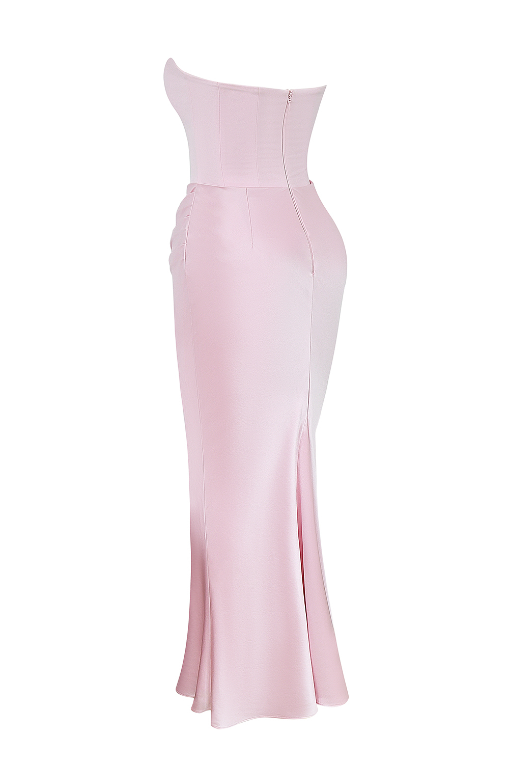 Persephone Rose Shadow Strapless Corset Maxi Dress