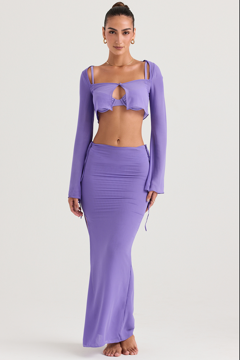 Amalfi Violet Cutout Maxi Skirt