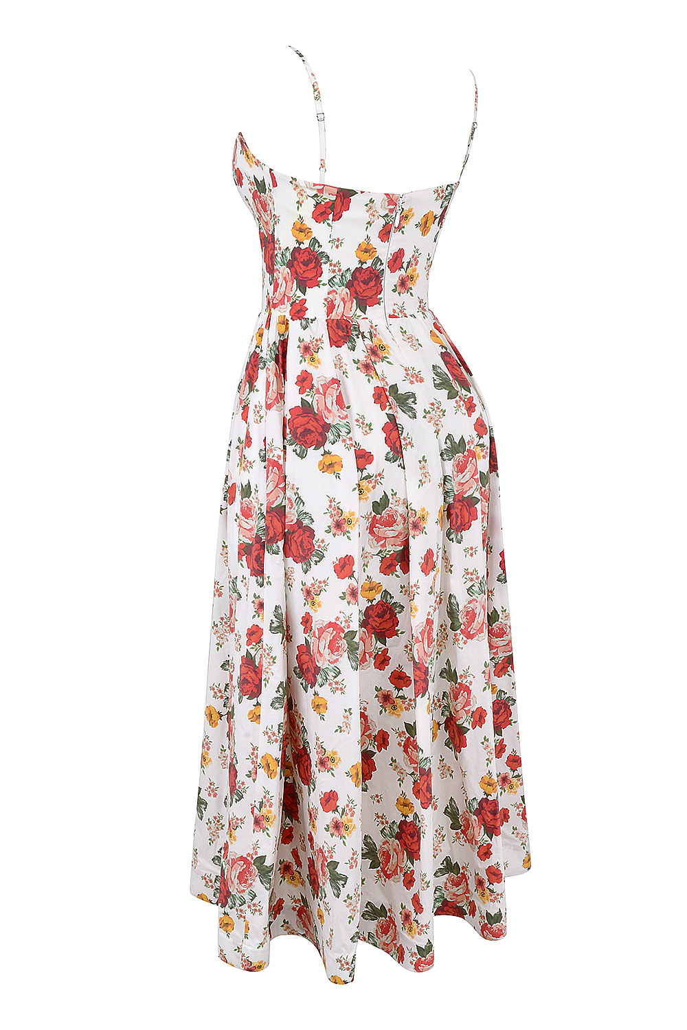 Lolita Italian Rose Print Cotton Corset Sundress